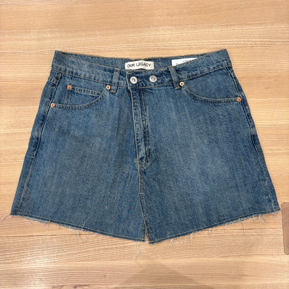 OUR LEGACY Cover Denim Skirt 38